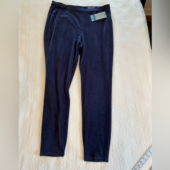 Intro Love The Fit Pants - NWT Velvet Leggings navy blue size XL